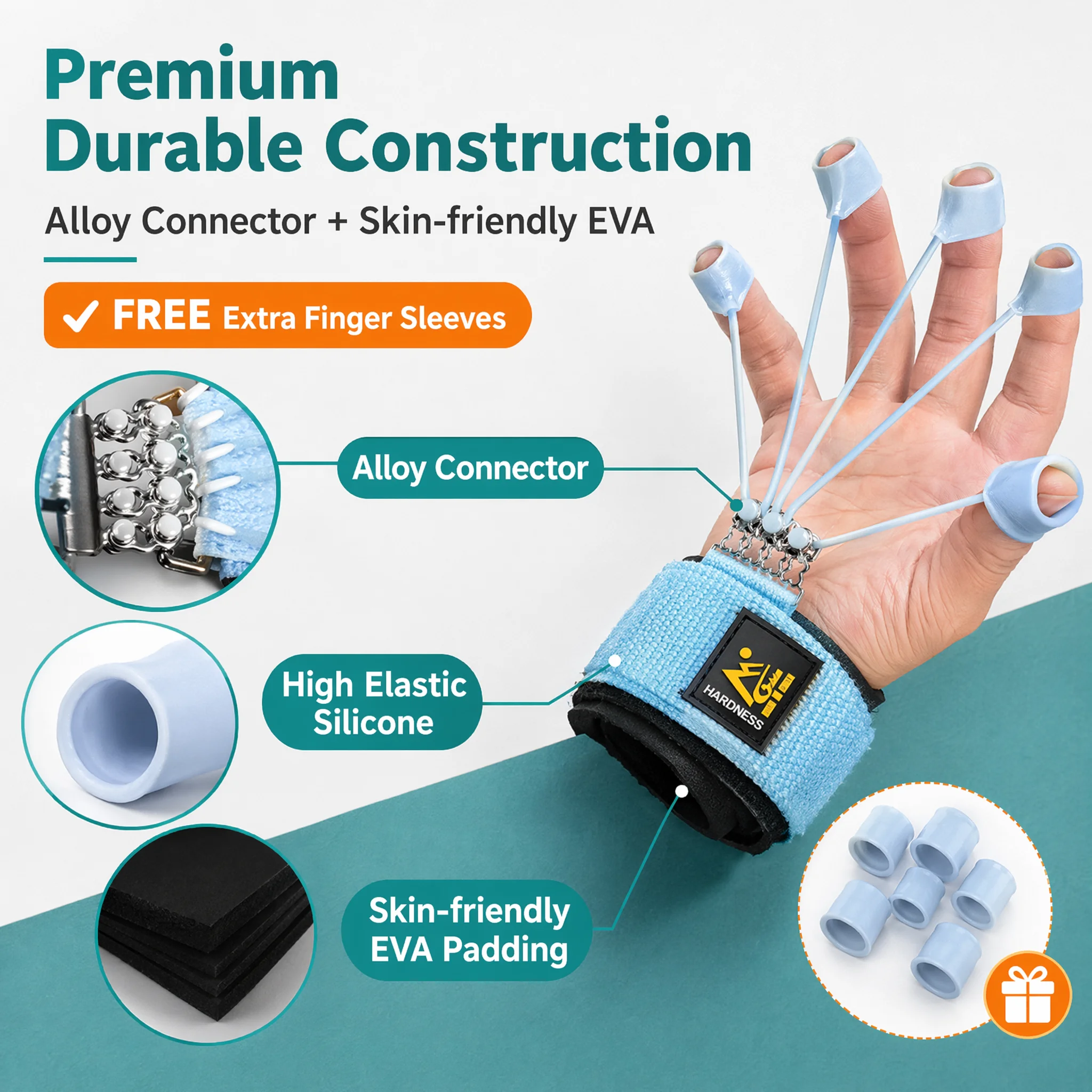 Finger Hand Grip Exerciser Silicone Finger Extension Trainer Wrist Finger Strength Training Tool Hand Rehabilitation Fitness - view 5
