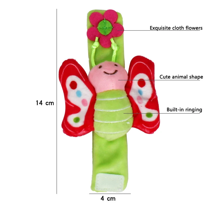 لطيف الكرتون الحيوان على شكل الطفل جرس المعصم حزام ساعة اليد لعب طفل المعصم جرس التعليمية متعة الملحقات #4