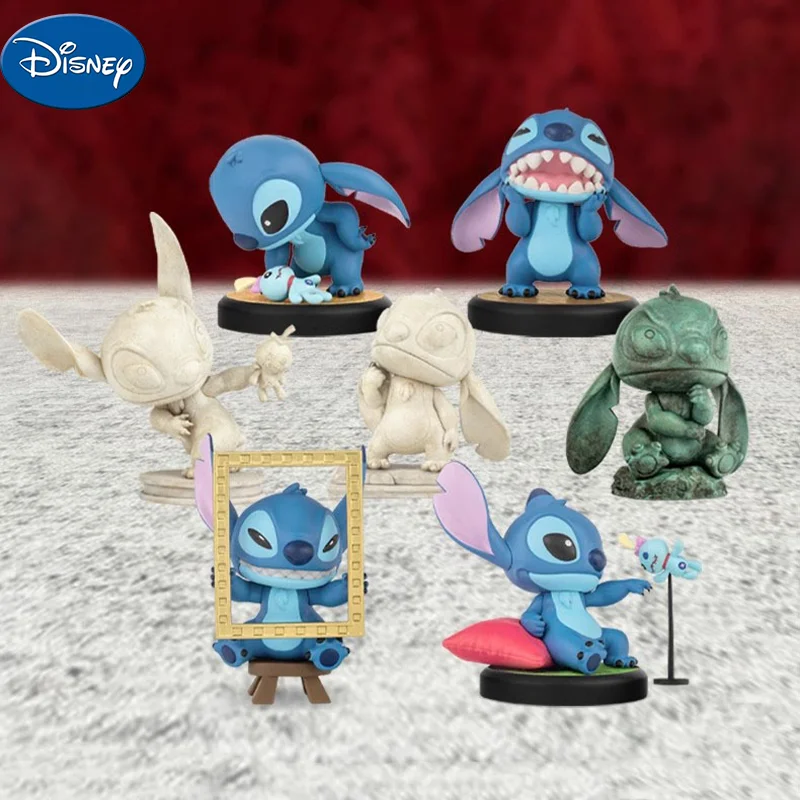 Lilo & Stitch Anime Figure Disney Stitch Blind Box Art Gallery Series Kawaii Doll Desktop Decoration Children's Birthday Present