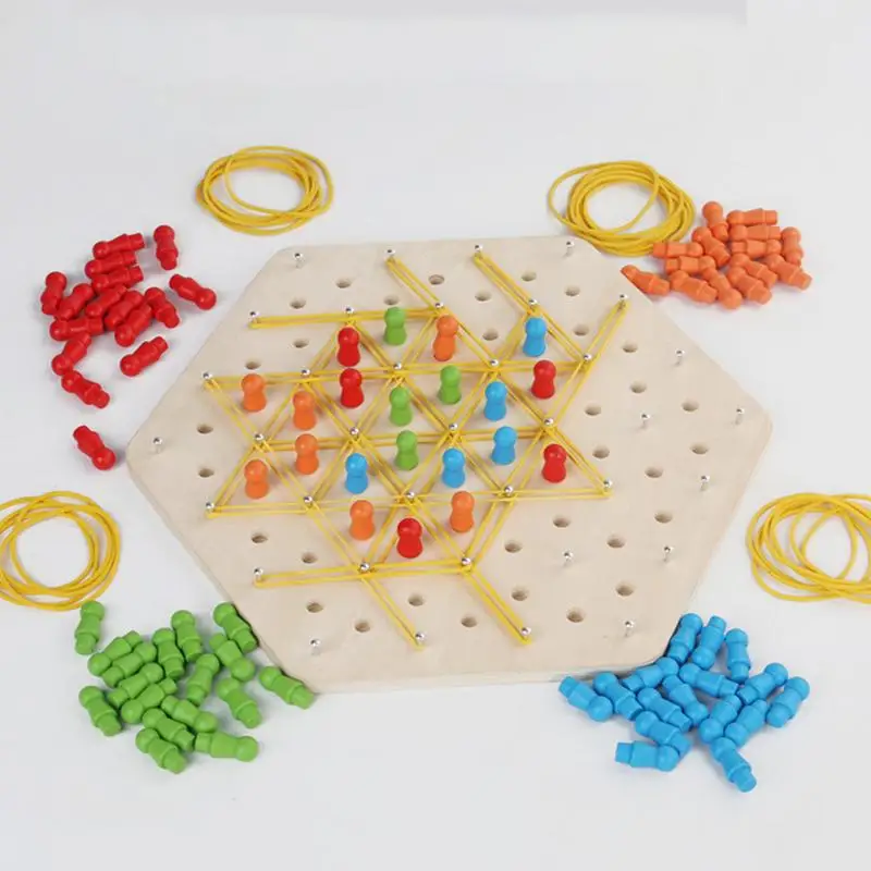 Triggle Board Game Brain Teaser Rubber Band Game Portable Travel Games Strategy Puzzle Fun Learning And Educational Toys For