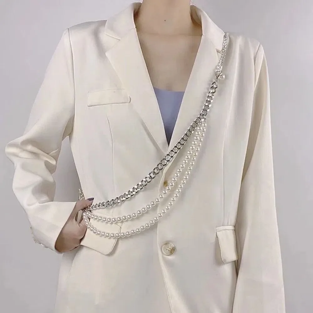 

New Elegant Multilayer Pearl Belt Versatile Waist Accessory Waist Chain Boho Pearl Waist Chains for Women