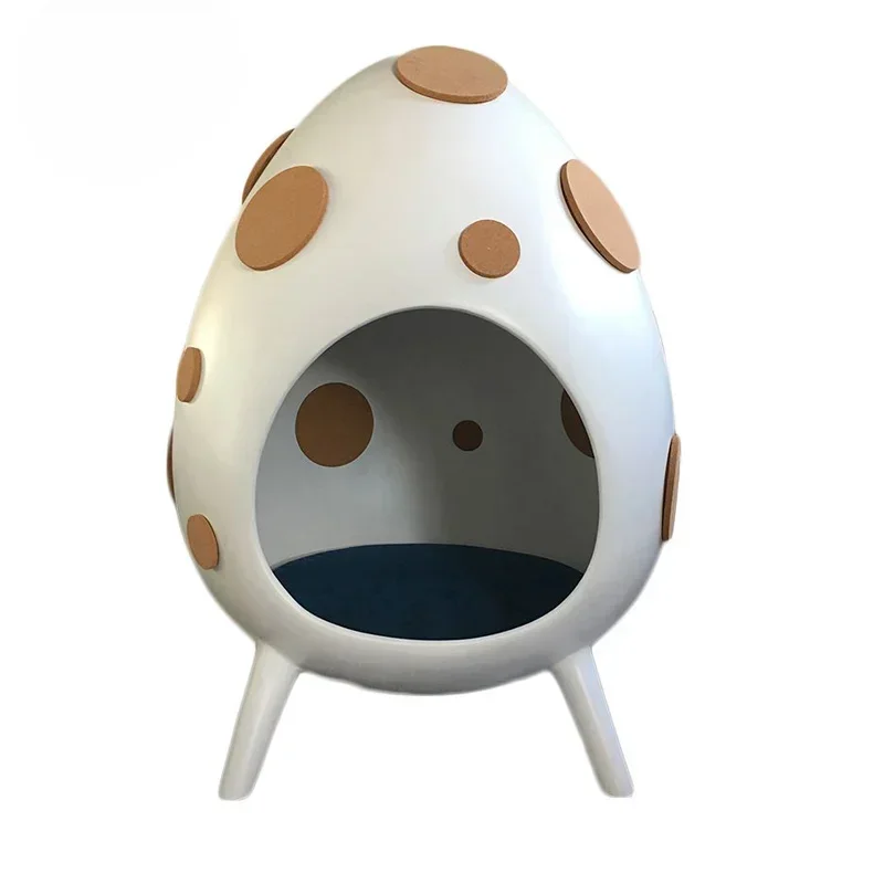 

Playground Outdoor Decoration Space House Shaped Egg Shell Chair Children's Fun Fiberglass Toy House Egg Ball Chair