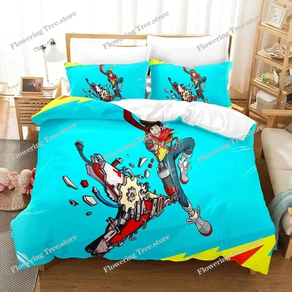 

Anime Game Hi-Fi Rush Bedding Set Duvet Cover Bed Set Quilt Cover Pillowcase Comforter king Queen Size Boys Adult Bedding Set029
