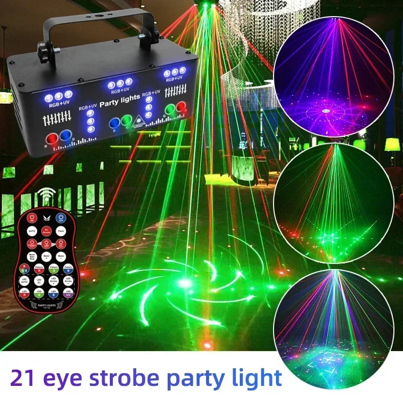 Projecteur stroboscopique professionnel RGB LED UV pour scène et DJ, éclairage de vacances pour Club, mariage, décoration d'éclairage de noël
