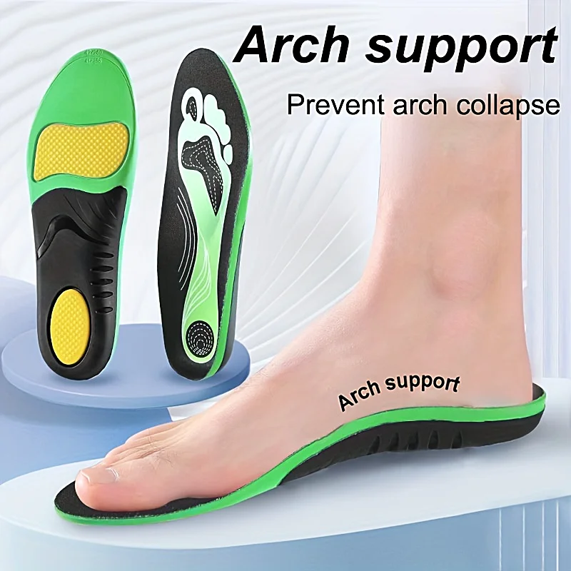 

1/2 Pairs Arch Supported Insoles, Neutral Foot Pads, Breathable and Comfortable Forefoot Shock-absorbing Sports Insoles