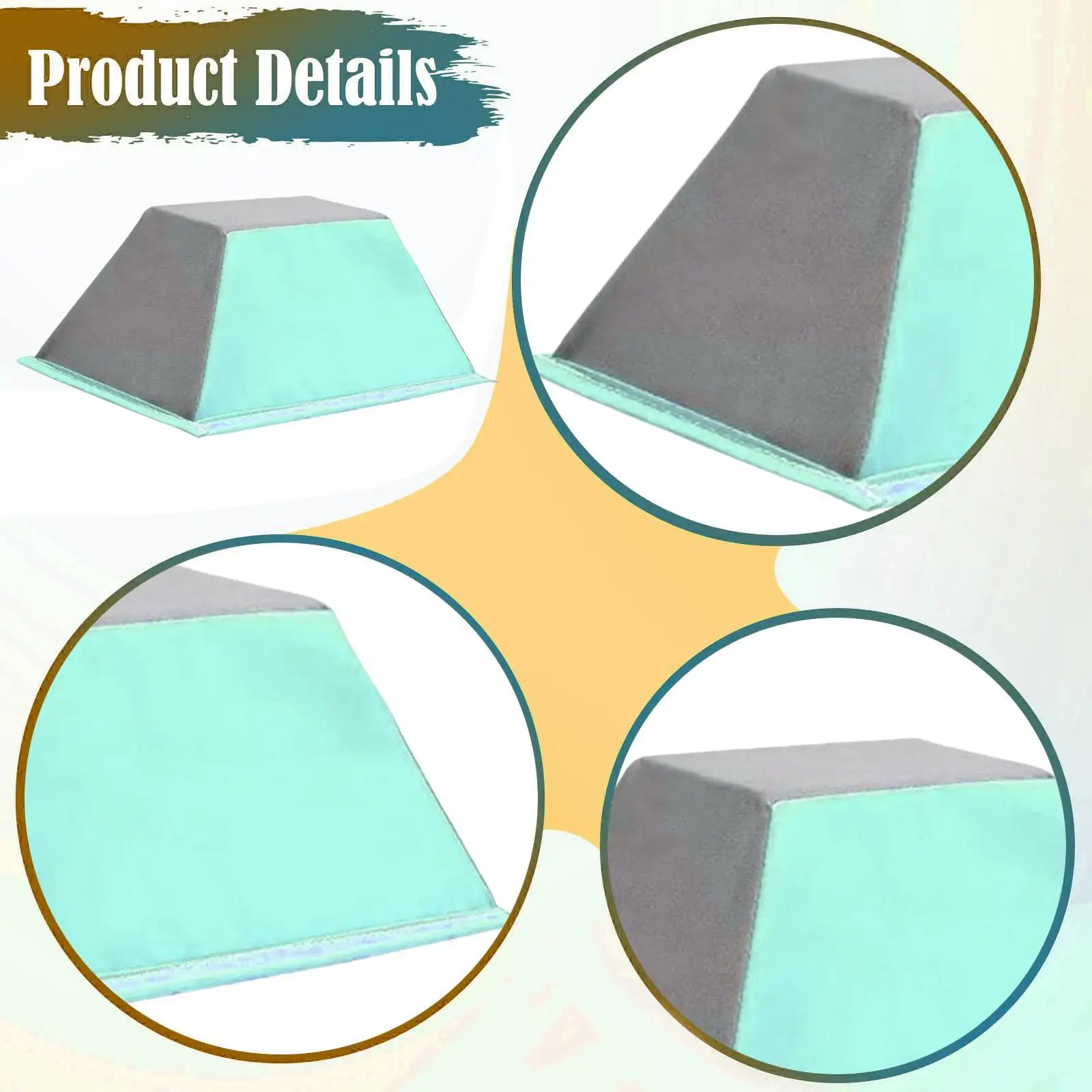 Stunt Stand Trapezoidal Shape Mat Blue Gray Gymnastics Balance Trainer Flexibility Training for Kids Adults