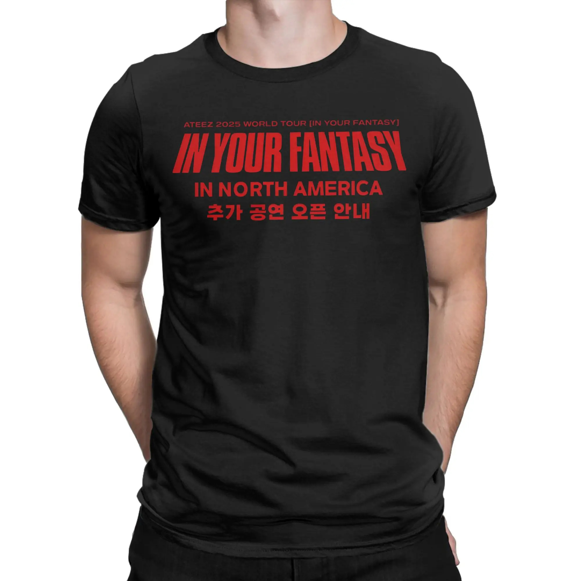 

Men Women Graphic Printed Ateezs In Your Fantasy 2025 World Tour Tee T Shirt Cotton T-shirts Clothing