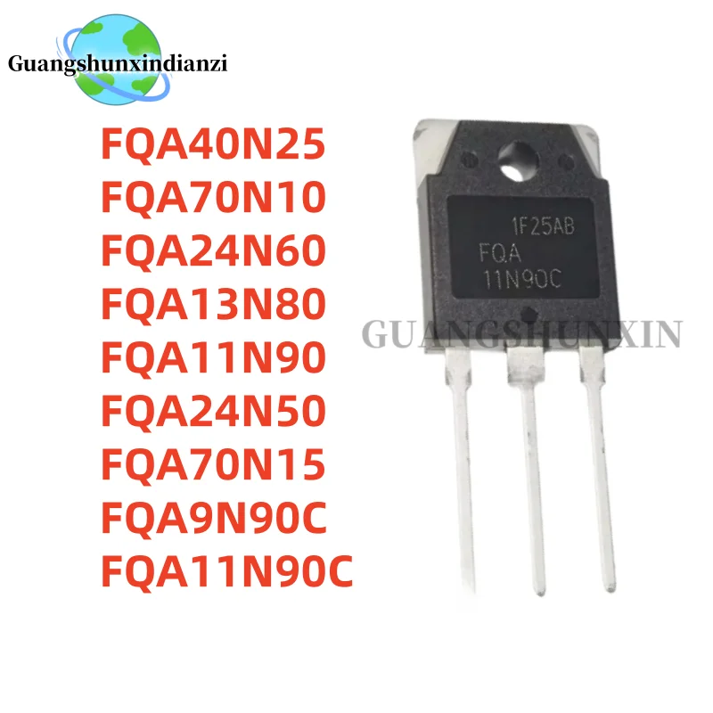 5 peças 100% NOVAS de alta qualidade FQA40N25 FQA70N10 FQA24N60 FQA13N80 FQA11N90 FQA24N50 FQA70N15 FQA9N90C FQA11N90C TO-3P