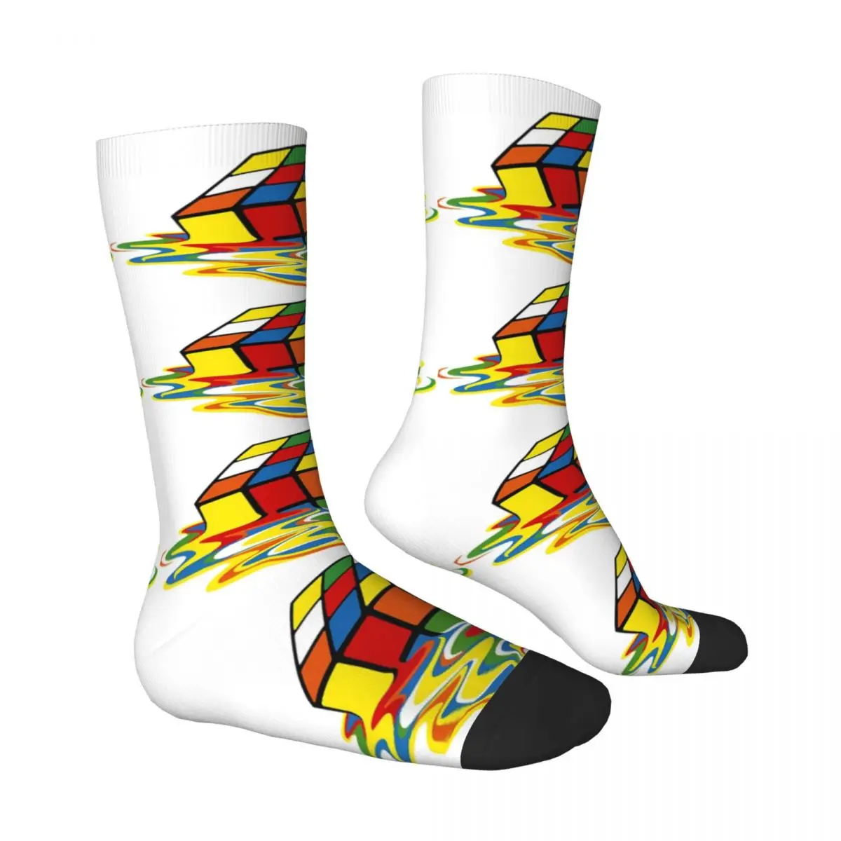 Melting Cube Stockings Sheldon TBBT Printed Casual Socks Spring Anti Slip Socks Unisex Men Outdoor Soft Breathable Socks