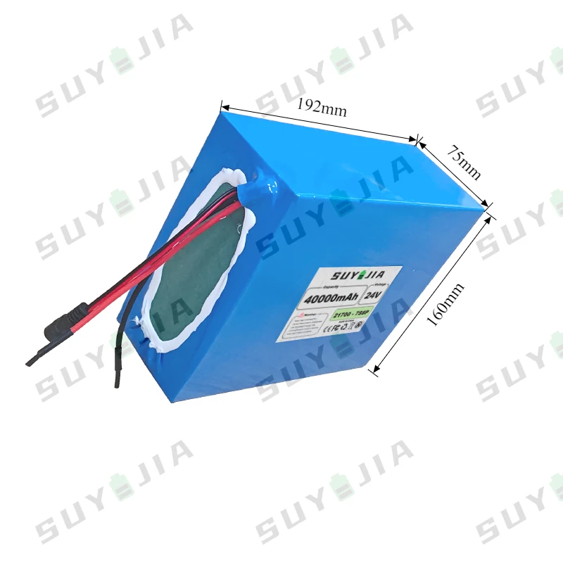 24V 40Ah Li-Ion Battery Pack 7S8P 21700 Battery High Capacity  with BMS for Electric Vehicles Scooters DIY Projects