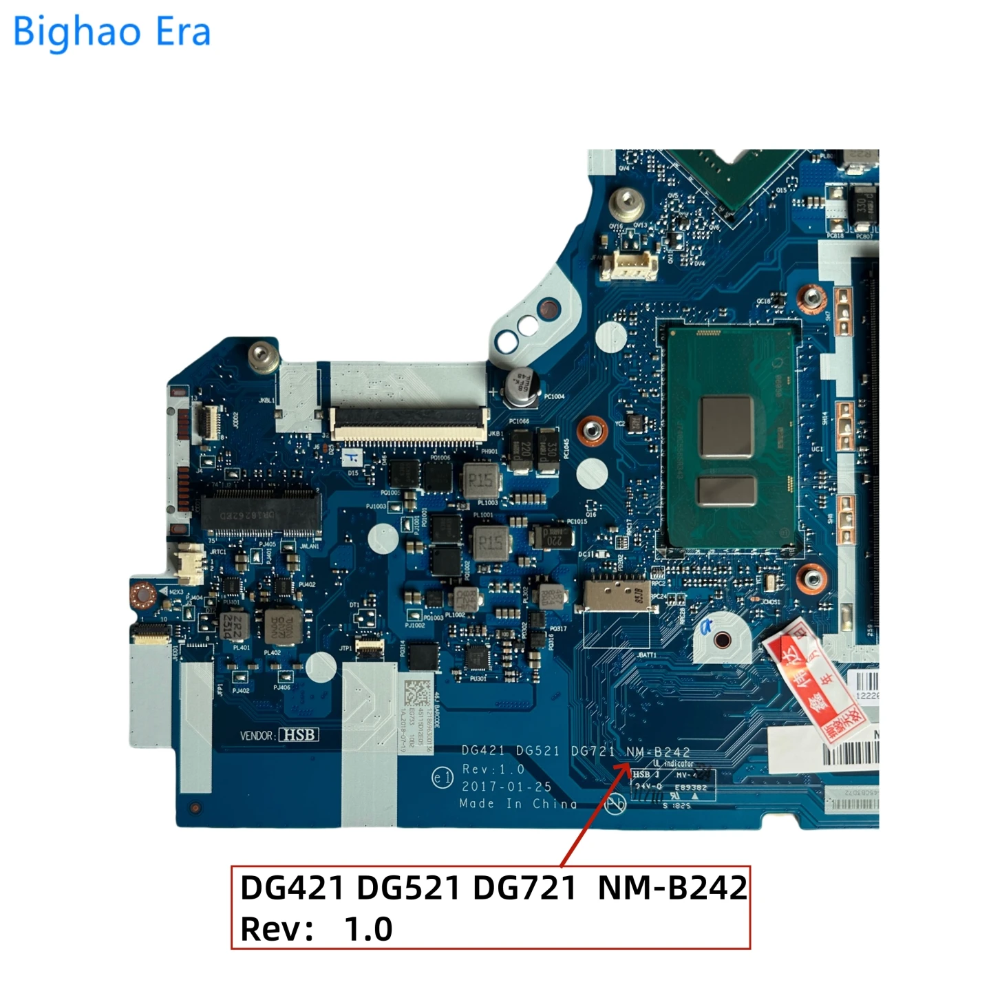 Imagem -03 - Placa-mãe Portátil para Lenovo Ideapad Nm-b242 32015isk 320-17isk 320-15ikb 4415u i3 I57200u I7-7500u Cpu V2g-gpu 4gb-ram