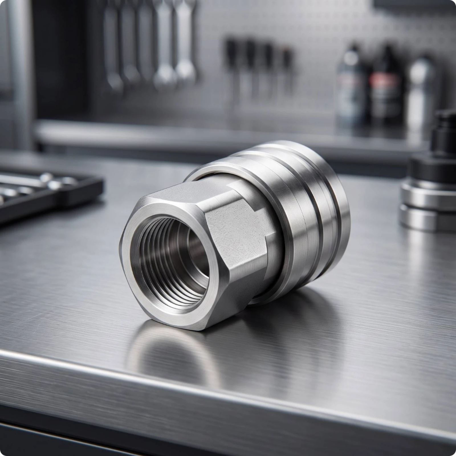 Quick-Connect Adapter Leak-Proof Stainless Steel Adapter Quick-Release Coupling Sturdy Connector High Pressure