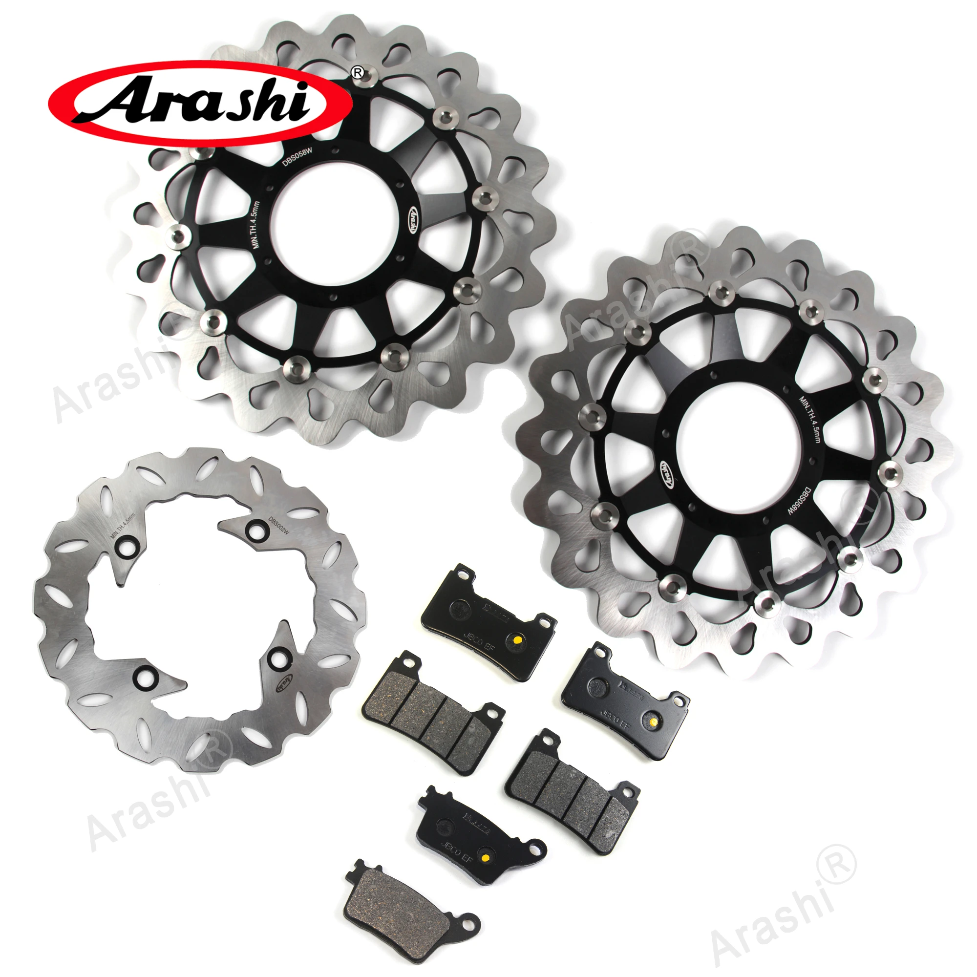 Arashi CNC Front Rear Brake Disc Rotors Brake Pad Set For HONDA CBR1000RR 2008 - 2015 CBR 1000 RR 2009 2010 2011 2012 2013 2014