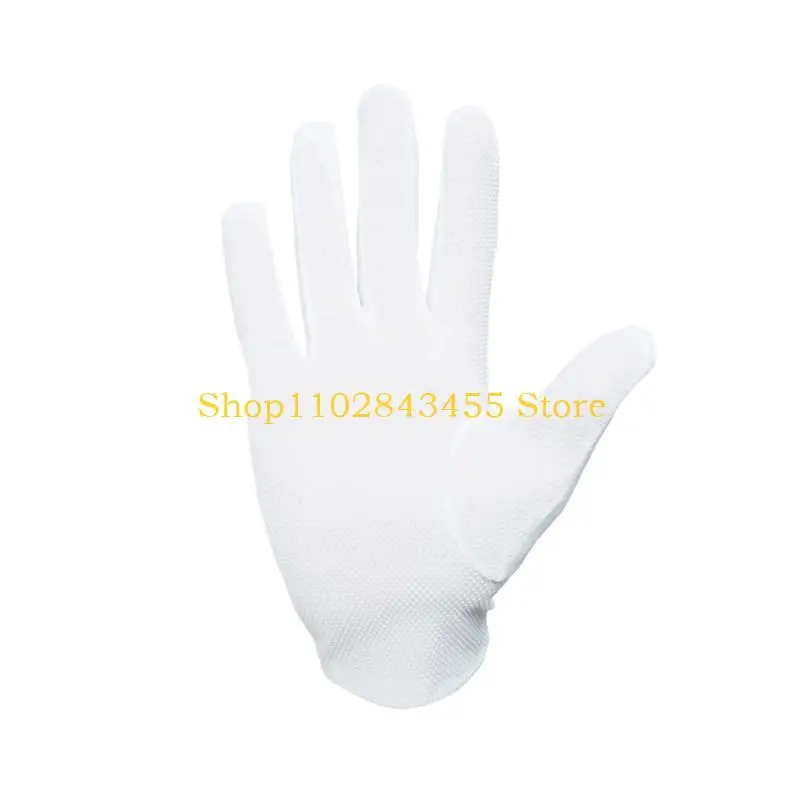 49MC White Gloves With Nonslip Dotted Formal Event Etiquette Gloves For Women Men Driving and Working Ceremony Hand Gloves