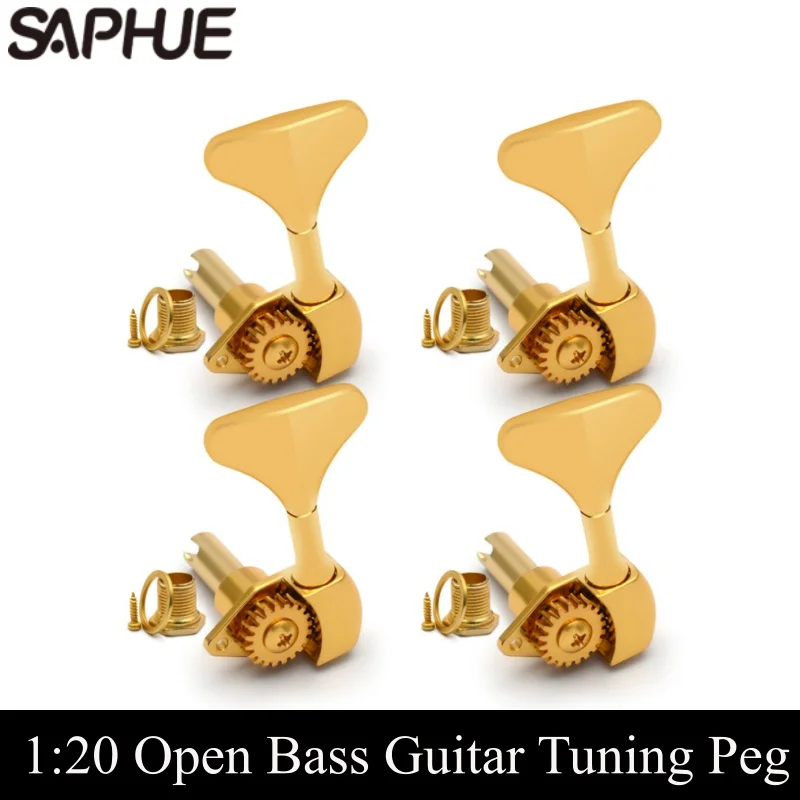 

Open Bass Guitar Tuning Peg Fish Tail Tuning Keys Ratio 1:20 Machine Heads for Electric Bass Multi-Color