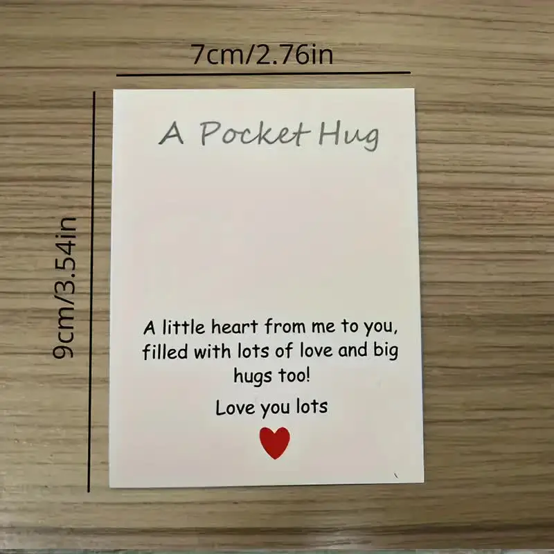 50 pcs Fun Pocket Hugs, Hug Tokens, Cute And Surprising Greeting Cards, Birthday, Wedding, And Party Gift Cards, Valentine's D