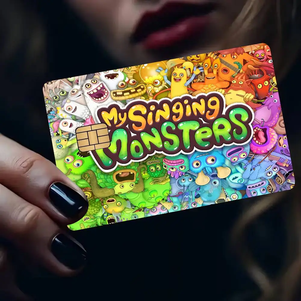 Game My Singing Monsters Cartoon Credit Card Skin Stickers For Bank Card Bus Metro Card Sticker Waterproof Women Gift