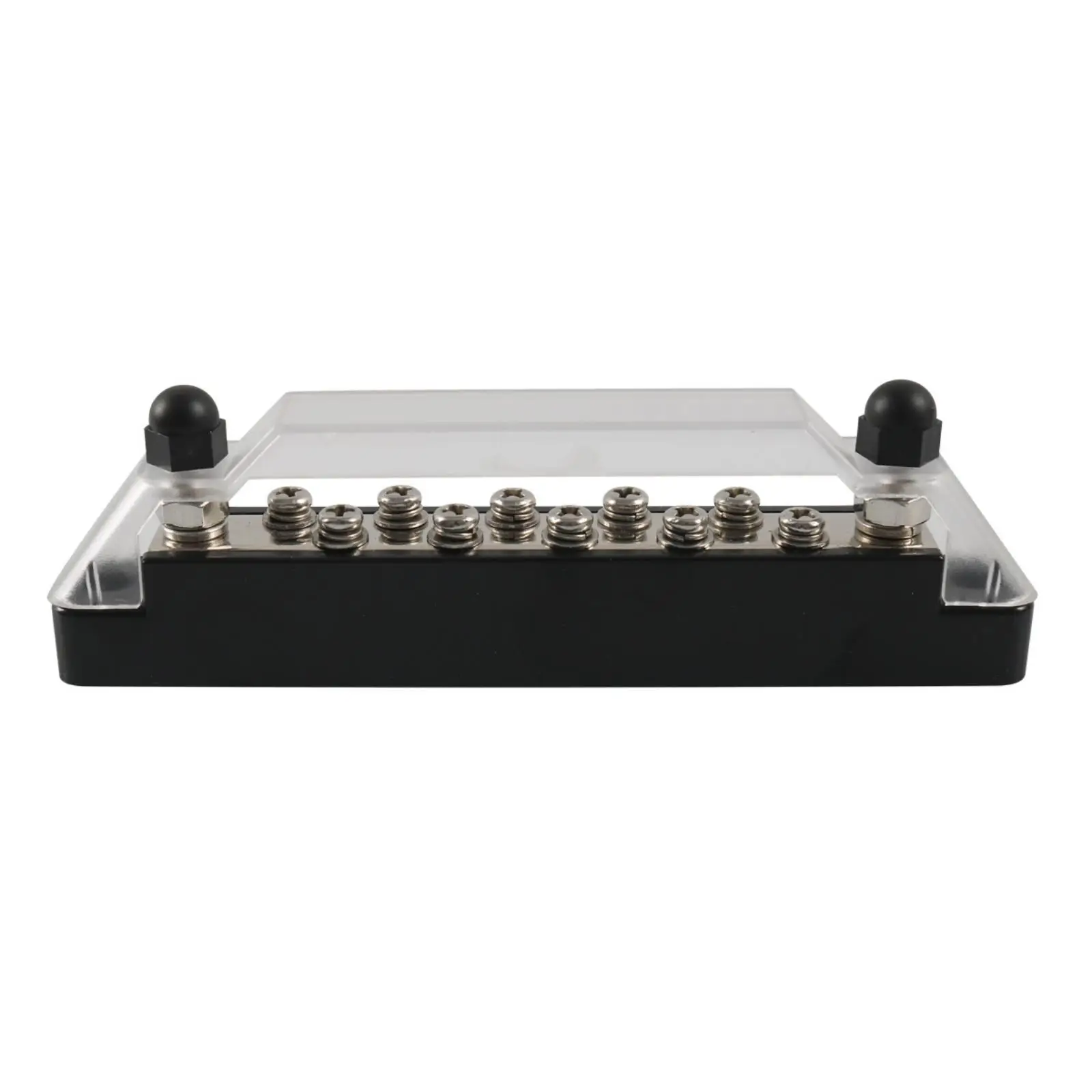 Bus Bar Terminal Block Power Distribution Copper Electric Rail with Safe Cover for Automotive Marine Solar Electrical Panel