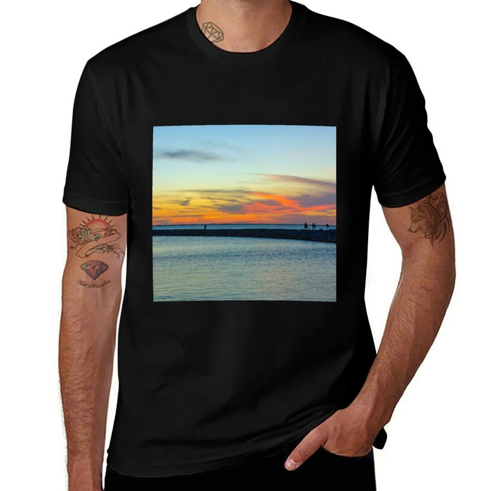 

OKC, Lake Hefner T-Shirt oversized Luxury man anime clothes black t shirts for men
