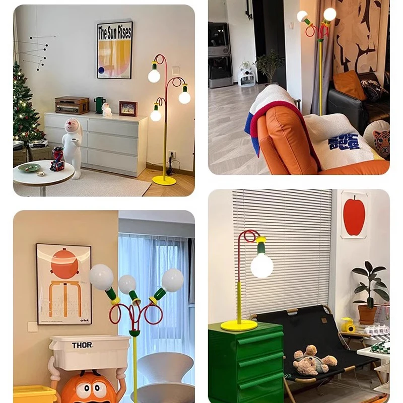 Memphis Art Design LED Creative Glass suspension ceiling chandelier lights,Kids Room Bedroom Floor Lamp room decoration fixture