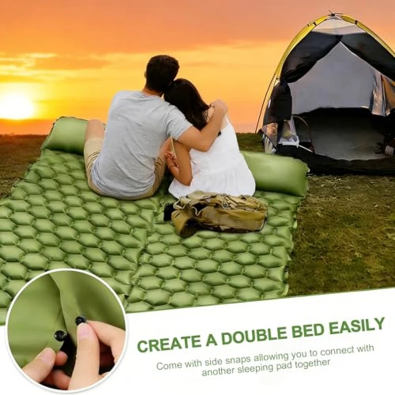 Light Weight Camping Pad With Nonslip Surfaces Quick Inflation Outdoor Air Beds