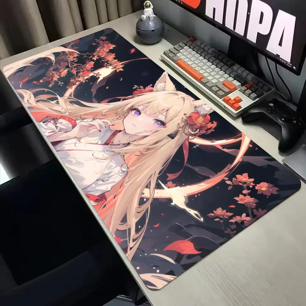 

Anime style fox ear girl Mouse Pad Mouse pad