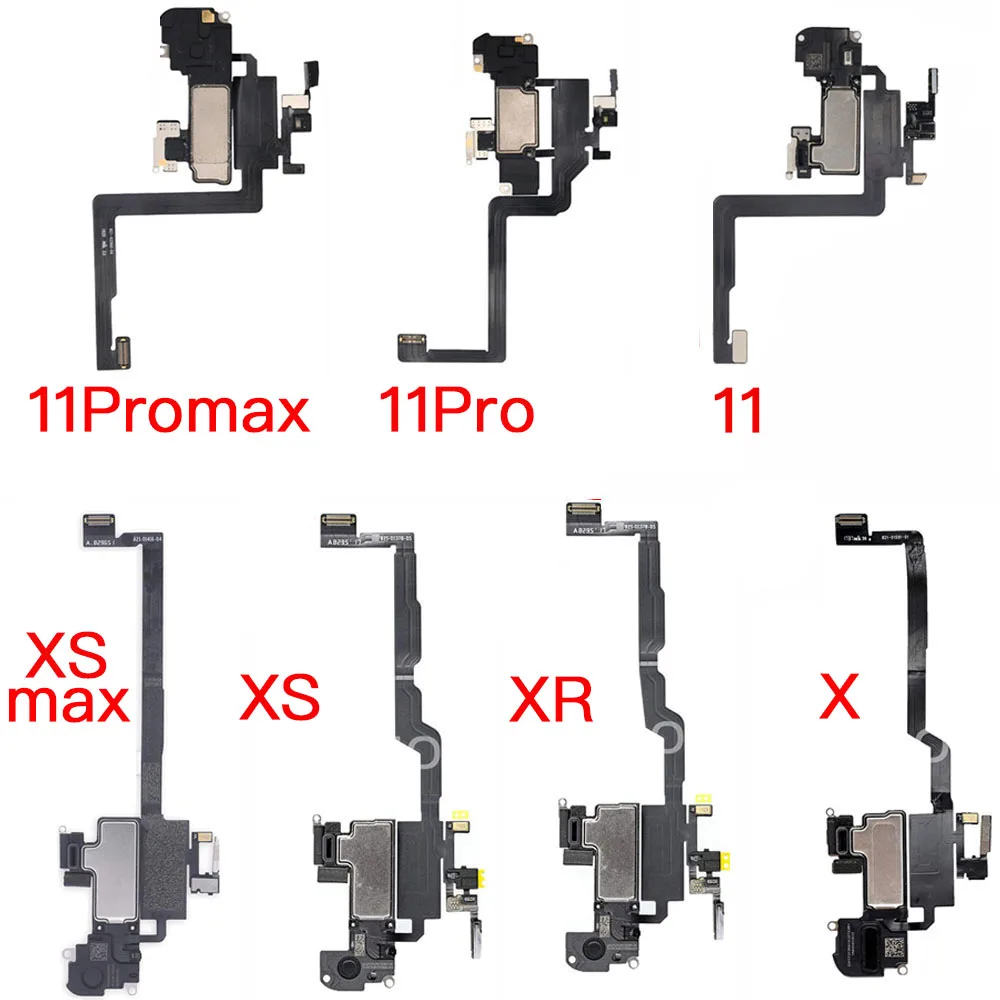 หูฟังหูฟังเสียงด้วย Light Sensor Flex Cable สำหรับ iPhone X XR XS XSMax 11 Pro Max และหน้าจอกาวกันน้ำ