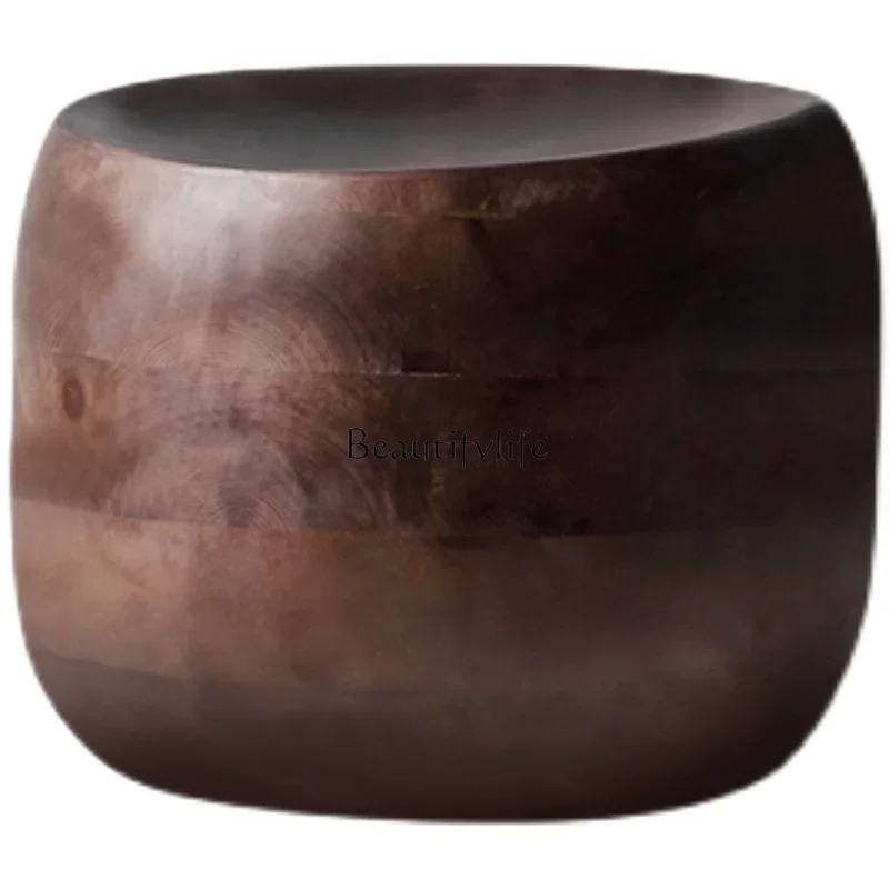 02 ls 18Log edge few round wooden piers creative solid wood piers decorative stool