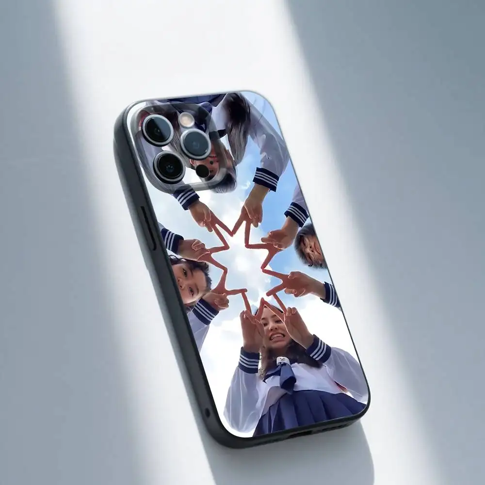 حافظة هاتف ATARASHII GAKKO Suzuka Jpop لهاتف iPhone 16,15,14,13,12,11,Pro,Max,Plus,X,XS,SE,E,Mini,Soft Silicone Black Case