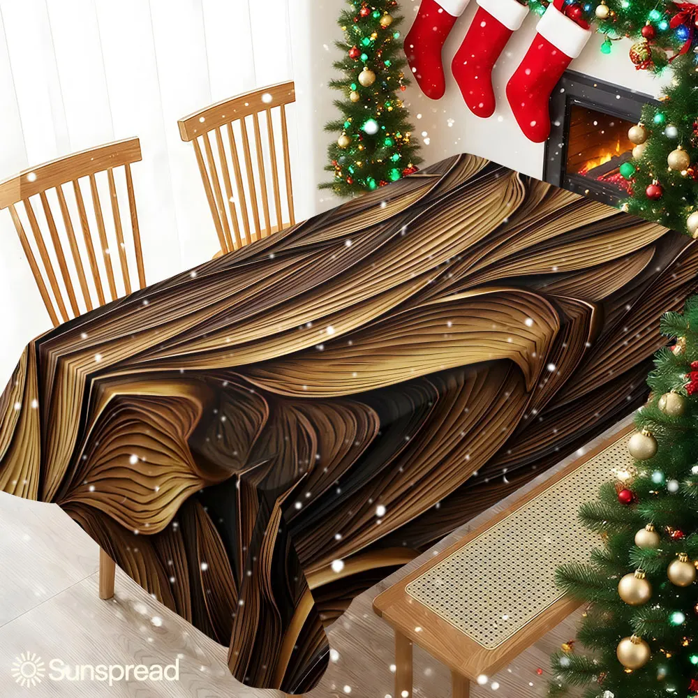 Golden Leaf Relief Table Cloth Waterproof Tablecloth Spill Proof Table Cloth, Wipe Clean Table Cloth for Dining Camping