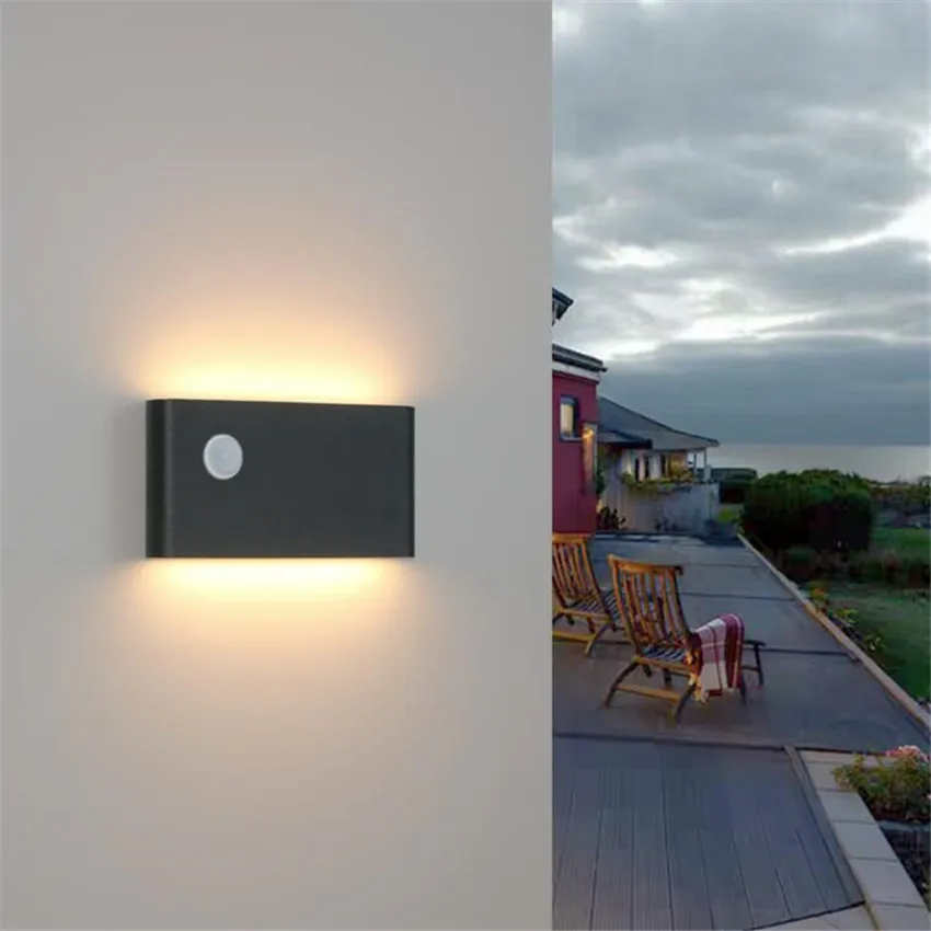 Outdoor Waterproof IP65 With  Human Induction Wall Lamp  Porch Corridor Decoration