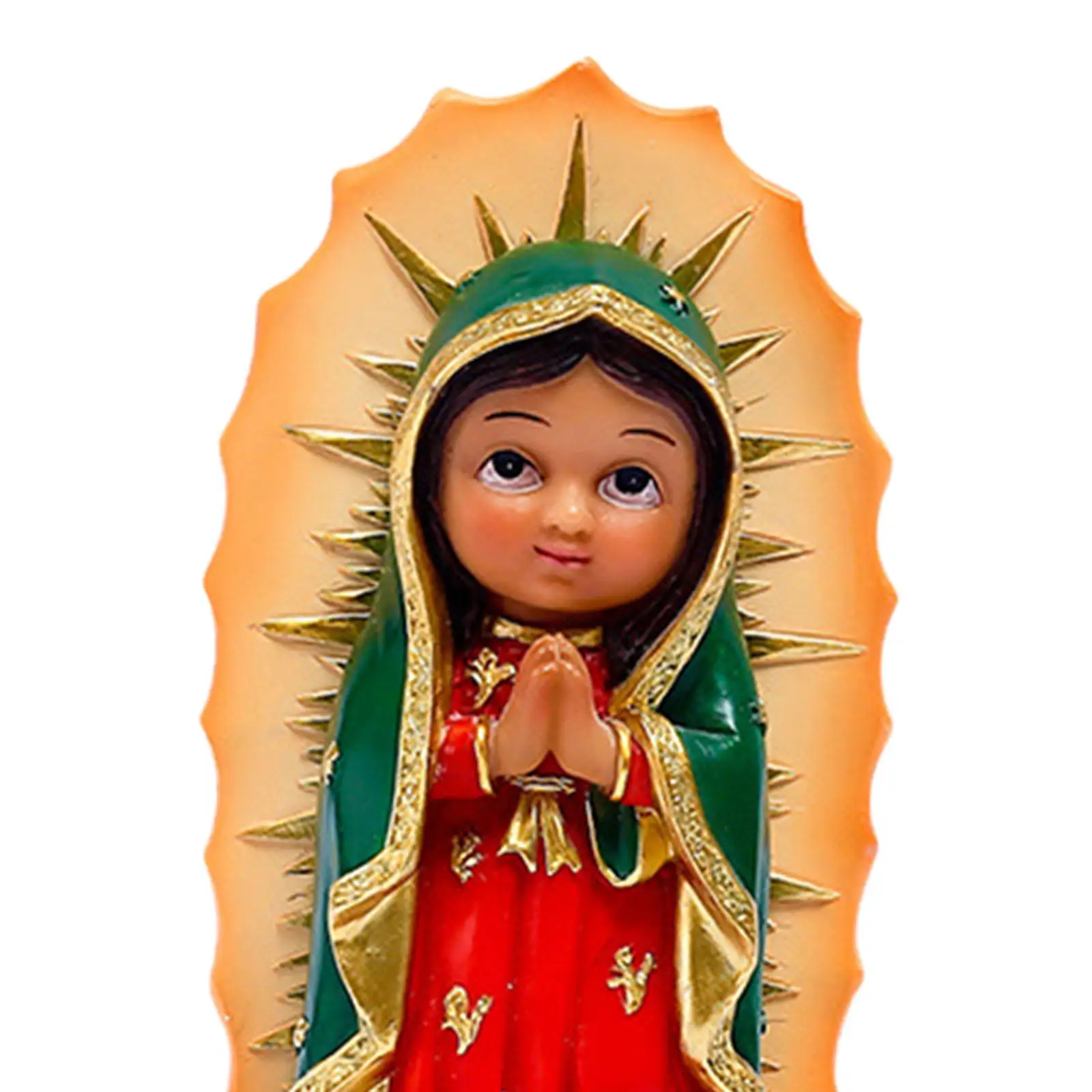 سيدة غوادالوبي تمثال تمثال ديني عيد الميلاد ديكور منضدية زخرفة هدية الكريسماس لقضاء عطلة الرف مكتب كونترتوب