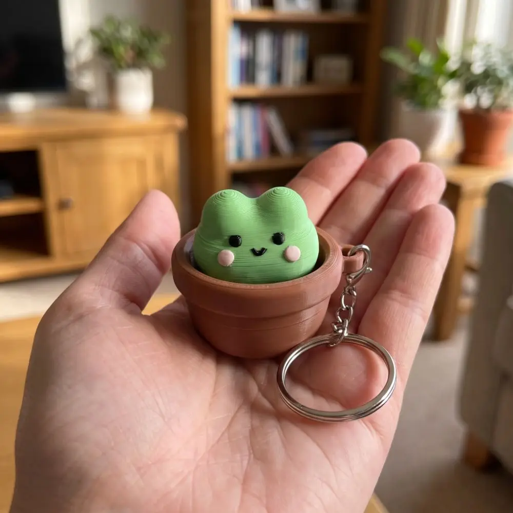 3D Printed Keycap Clicker Pendant Button Press Key Ring Fidget Clicker Keychain Dog Duck Panda Lucky Cat Key Chain