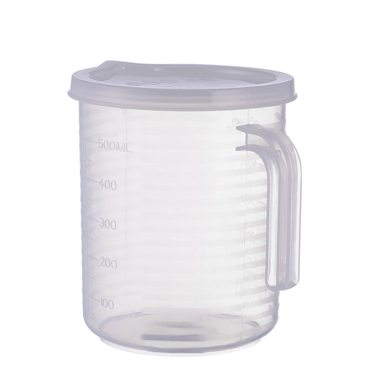 

Transparent Measuring Cup with Lid Food Grade PP Material Lightweight Baking Home Use Scale Lines Portable Handle