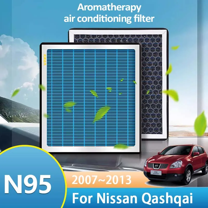 

N95 for Nissan Qashqai Dualis 2007 2008 2009 2010 2011 2012 2013 J10 Accessories Activated Carbon Air Conditioner Filter Parts