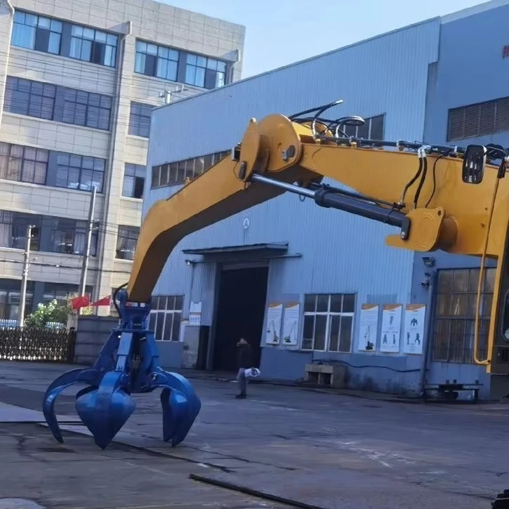 Excavator Attachment Customized Orange Peel Grapple for Scrap Metal Garbage Handling 16Ton Capacity