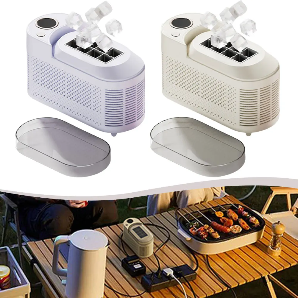 Compact Ice Maker Portable Ice Machine Flavored Ice Cubes Ice Coffee Maker For Camping For Car Rated Power 120W
