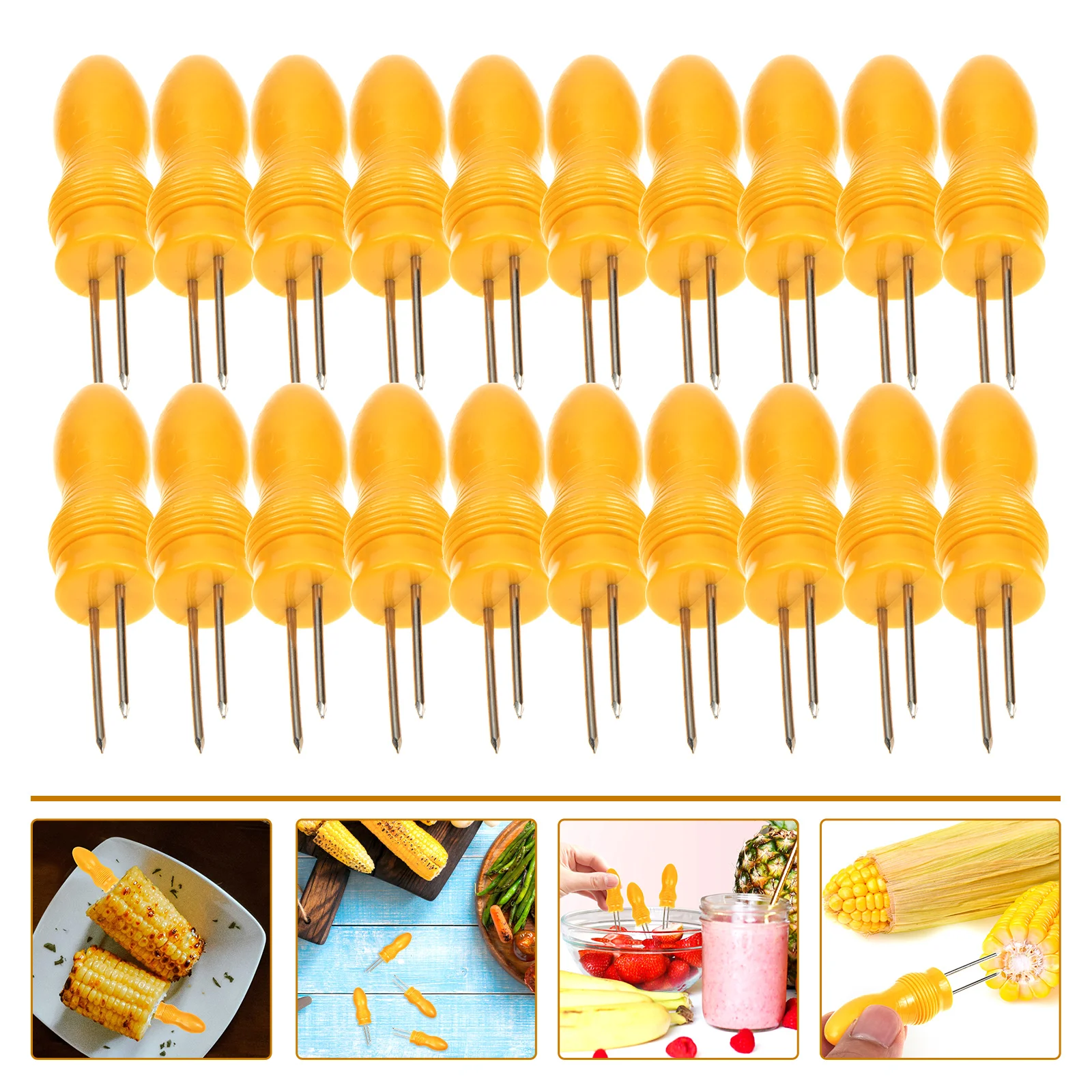 

The Hook Large Corn Cob Holders Cake Telephone Expander Plastic Creative Forks Solid