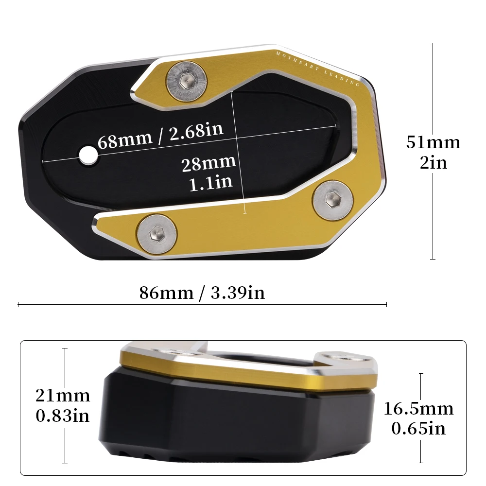 Motorcycle Kickstand Pad For Yamaha TMAX560 TechMAX 2020-2023 Anti Sinking Soft Ground Outdoor Parking Replacement Accessories