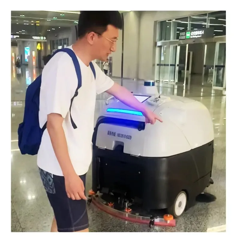 مكنسة التنظيف الخارجية روبوت تجاري صناعي بدون طيار مكنسة أرضية الشارع الآلية في جميع الأحوال الجوية