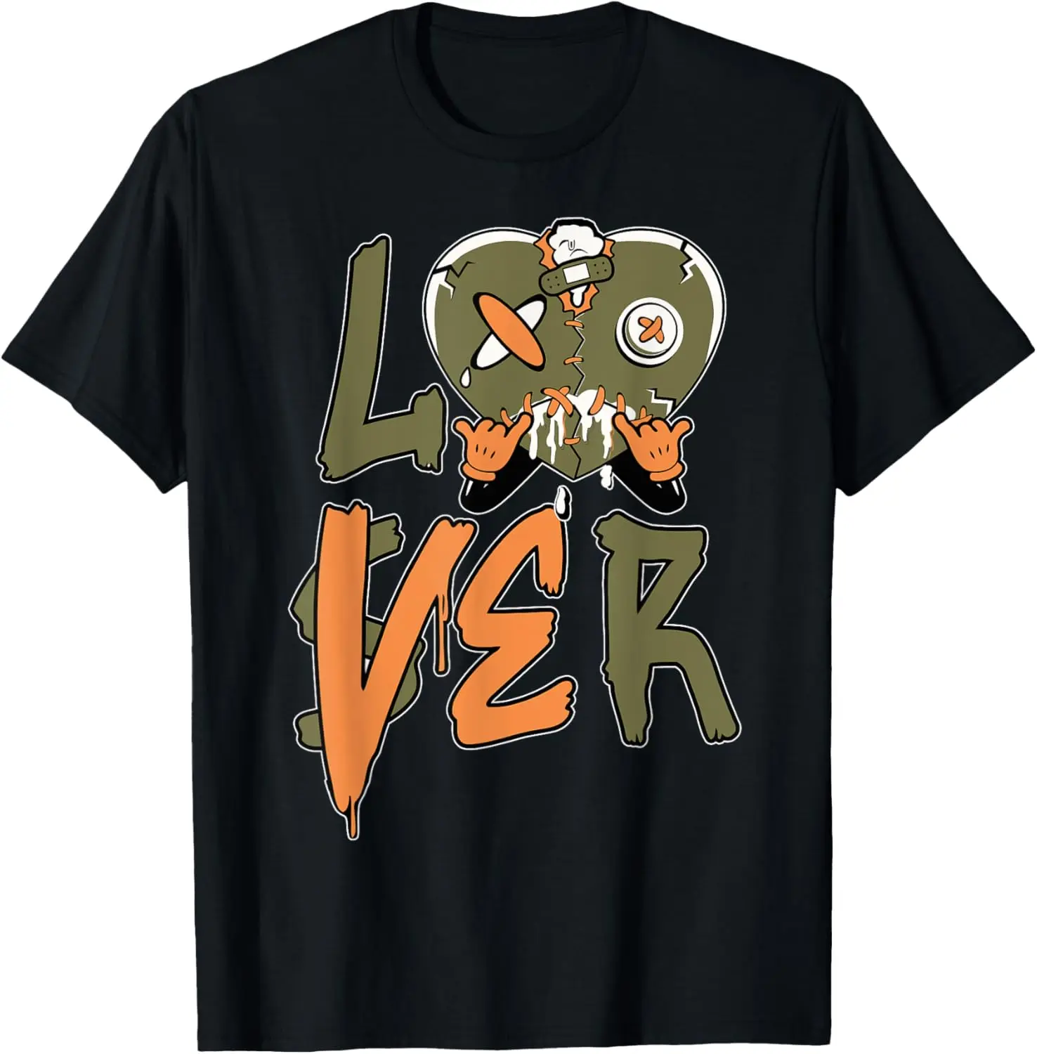 Loser Lover Drip Heart Olive Green 5s Matching For Men Women T-Shirt