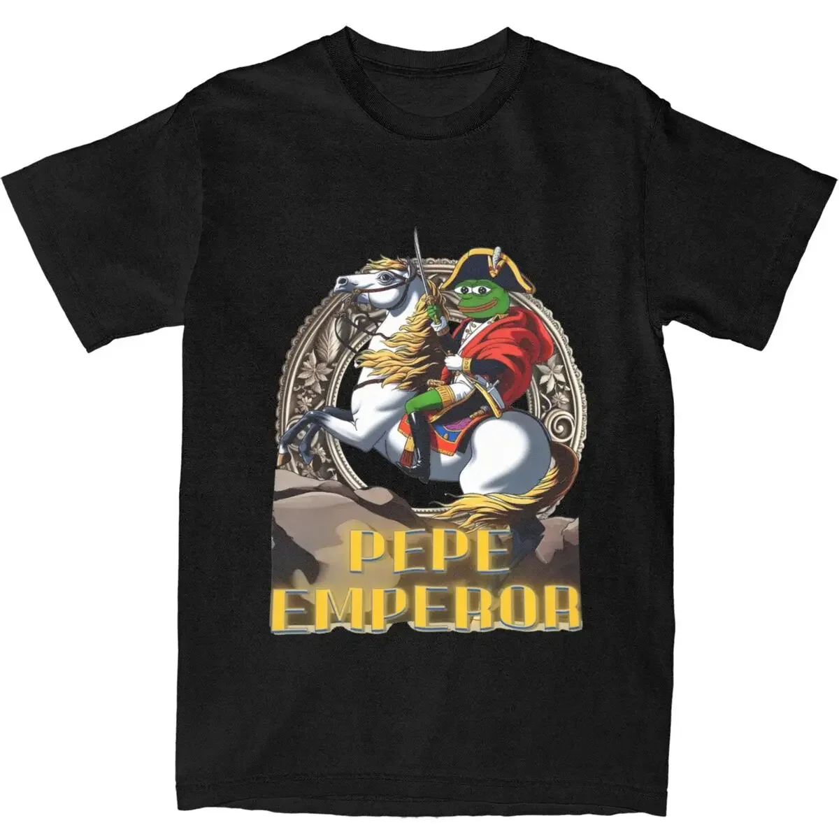 Men Women's Funny Frog Pepes Emperor Shirt Merchandise Frogs Meme Pure Cotton T-shirt Clothing Casual Tees Printed