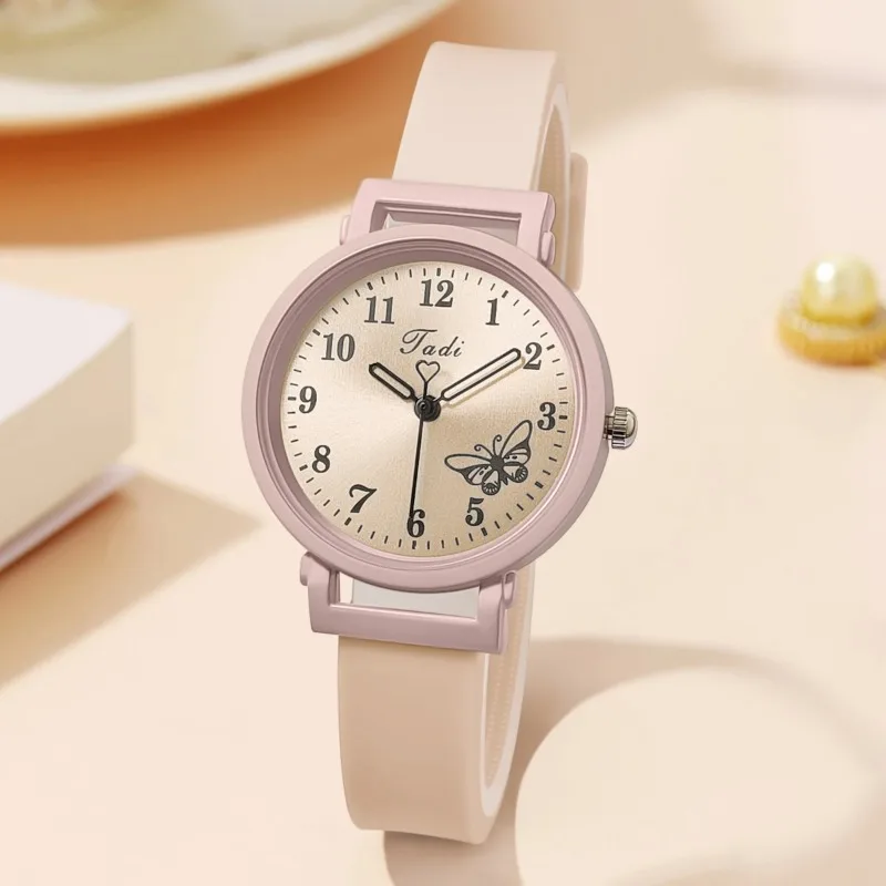 Orologio da donna carino cinturino in silicone orologio da polso a farfalla da donna orologi al quarzo orologi femminili casual regalo