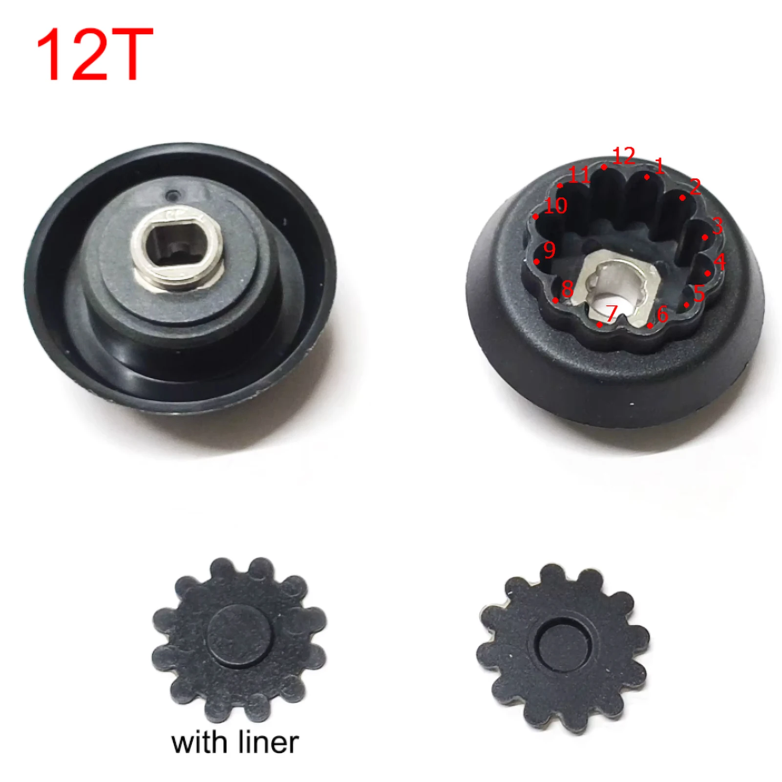 Blade Guide Connectors 12T 2pcs for Monsieur Cuisine Smart 1.0 12T Wall Breaker Blender Drive Gear Connect with Sealing Ring