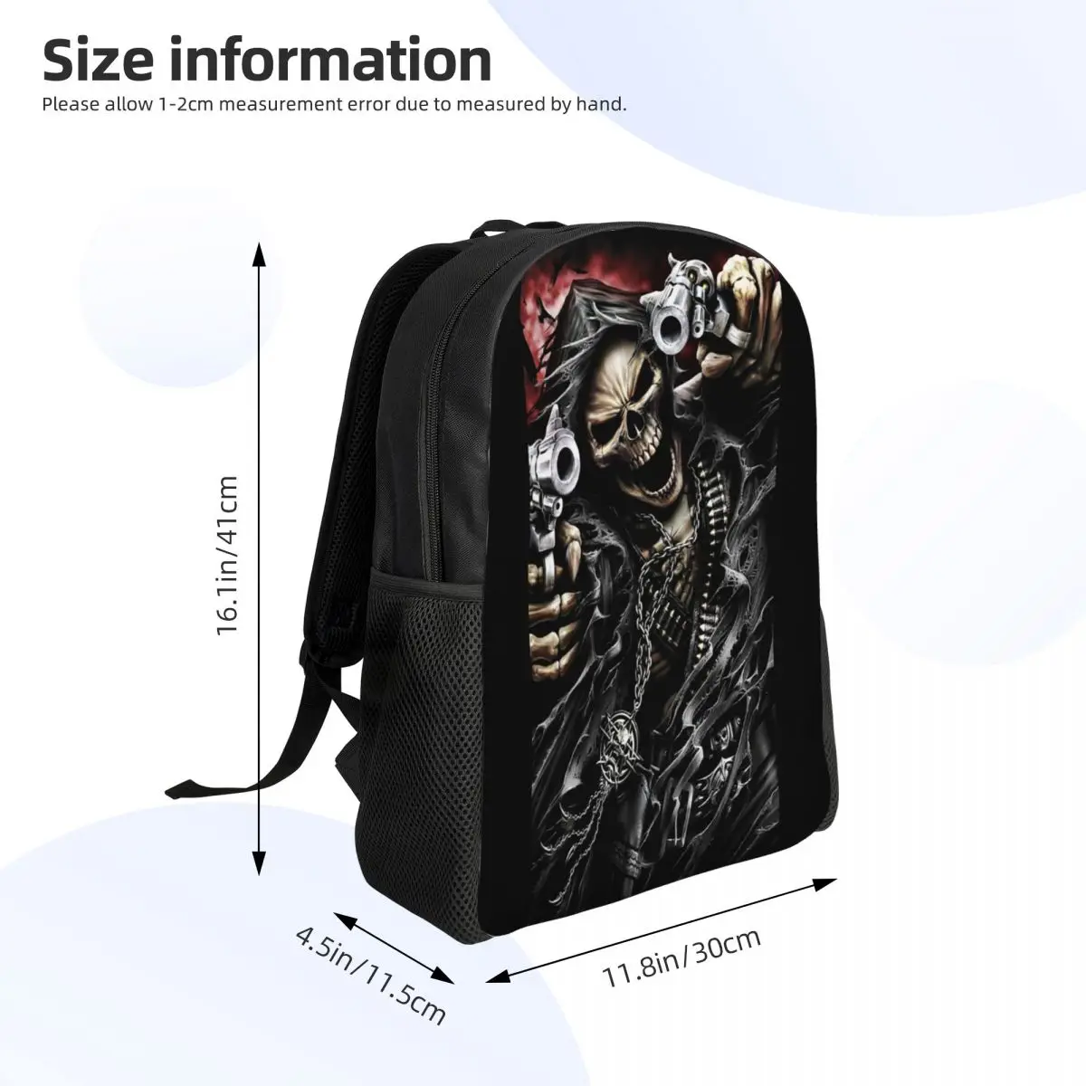 Fashion Skull Laptop Backpack Men Women Casual Bookbag for College School Student Magic Gothic Bags