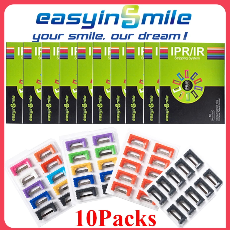 

10Pks Easyinsmile Dental Orthodontic IPR/IR Interproximal Enamel Reduction Strips Finishing Polishing Serrated Saws Tooth Filing