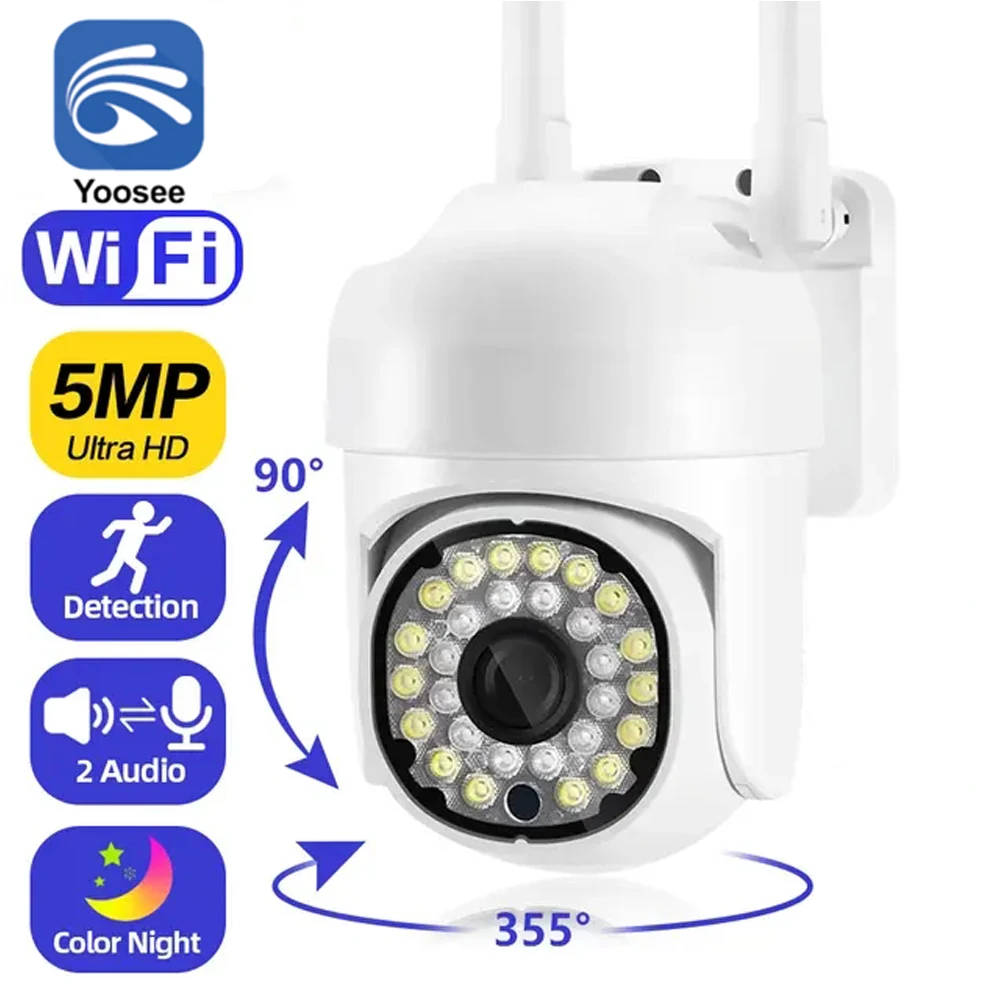 YI IoT 5MP WiFi PTZ Camera Outdoor Security IP Camera 5Ghz CCTV Surveillance Motion Detection Auto Tracking Remote Control