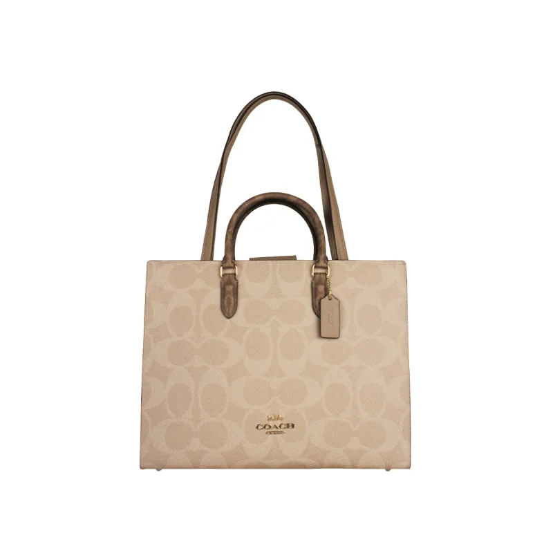 

Сумка-тоут COACH Maggie из фирменного канваса с цветовыми блоками CY677