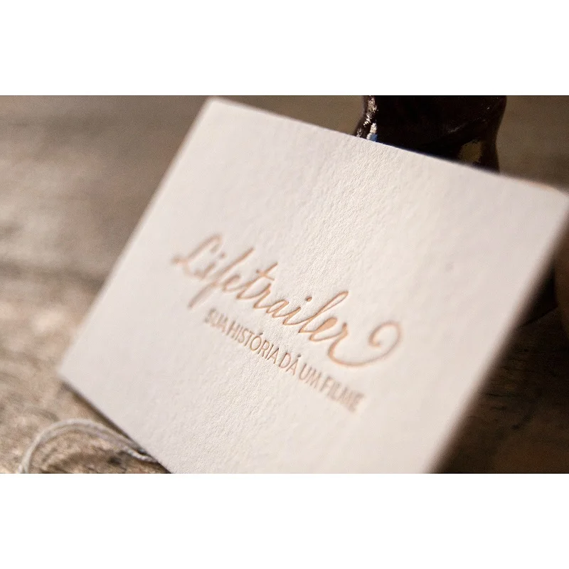 Customized 450g Cotton Paper Embossed Debossed Stamping Business Personalized Business Card Design Printing