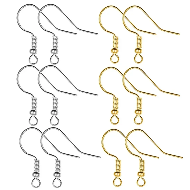 

100/200pcs DIY Earring Findings Earrings Clasps Hooks Stainless Steel Hypoallergenic Earring Making Accessories Hook Earwire